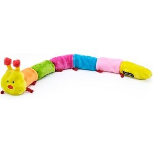 Zippy Caterpillar Plush Dog Toy 30 Inch Squeaky Colorful